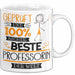 Beste Professorin Der Welt Tasse Geschenk für Eine Professorin Geprüft Und Sicher Geschenkidee Geburtstag Weihnachten Weiß Trendation