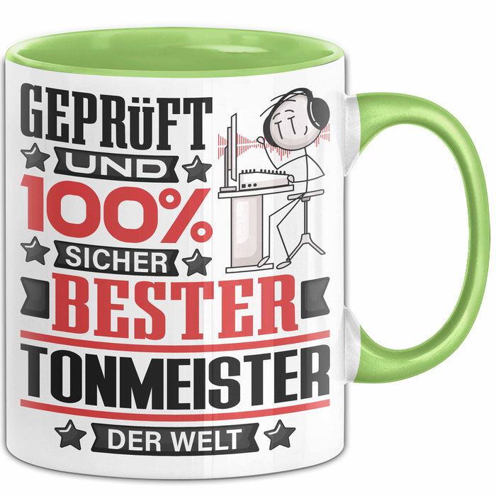 Tonmeister Geschenk Lustiger Spruch für Tonmeister Geschenkidee Bester Tonmeister Der Welt Grün Trendation