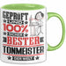 Tonmeister Geschenk Lustiger Spruch für Tonmeister Geschenkidee Bester Tonmeister Der Welt Grün Trendation