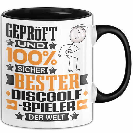 Discgolf-Spieler Geschenk Lustiger Spruch für Discgolf-Spieler Geschenkidee Bester Discgolf-Spieler Der Welt Schwarz Trendation