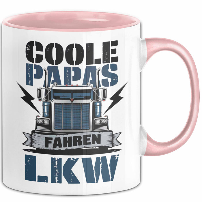 Lkw Fahrer Trucker Tasse Geschenk Lustige Geschenkidee Spruch Coole Papas Fahren Lkw Rosa Trendation