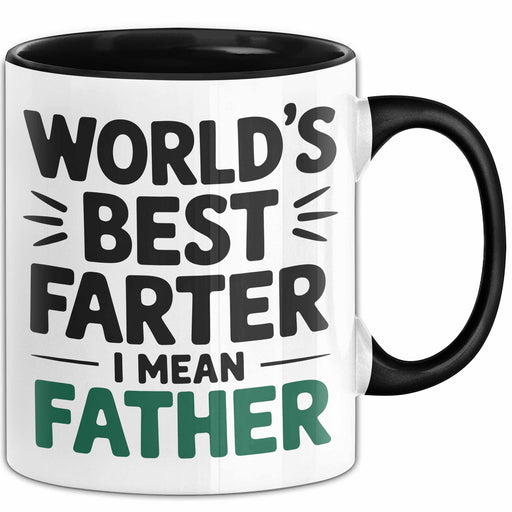 Vatertag Tasse Geschenk Worlds Best Farter I Mean Father Geschenkidee Papa Schwarz Trendation
