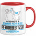 Pferdebesitzer Geschenk Tasse So Gut Kann Nur Ein Pferdebesitzer Aussehen Geschenkidee Kaffee-Becher Rot Trendation