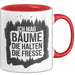 Outdoor Wandern Sarkasmus Tasse Geschenk Ich Mag Bäume Rot Trendation