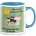 Meme Tasse Geschenk Lustiger Becher Katze Die Sonne Scheint So Fein Doch Auch Das Bett Ist Astrein Blau Trendation