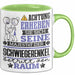 Schwiegerenkel Geschenk Tasse Lustiger Spruch Erheben Sie Sich Der Schwiegerenkel Betritt den Raum Grün Trendation