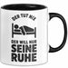 Introvertierter Schlafliebhaber Tasse Geschenk Lustige Geschenkidee Spruch Der Tut Nix Der Will Nur Seine Ruhe Schwarz Trendation