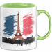 Frankreich Flagge Paris Eiffelturm Tasse Geschenk Lustige Geschenkidee Spruch Grün Trendation