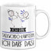 Geschenk für Taekwondo-Kämpferin Tasse Lustige Geschenkidee Geburtstag Ich Bin Taekwondo-Kämpferin Ich Darf Das Weiß Trendation