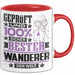 Wanderer Geschenk Lustiger Spruch für Wanderer Geschenkidee Bester Wanderer Der Welt Rot Trendation