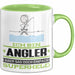 Angler Geschenk Tasse Ich Bin Angler Aber Sag Doch Einfach Superheld Lustige Geschenkdiee für Angler Kaffee-Becher Grün Trendation