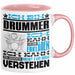 Drummer Geschenk Tasse Geschenkidee für Drummer Geburtstag Lustig Ich Bin Drummer Ich Kann Es Dir Erklären Aber Nicht Für Dich Verstehen Rosa Trendation