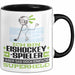 Eishockeyspieler Geschenk Tasse Ich Bin Eishockeyspieler Aber Sag Doch Einfach Superheld Lustige Geschenkdiee für Eishockeyspieler Kaffee-Becher Schwarz Trendation