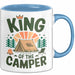 Camper Camping Tasse Geschenk Lustige Geschenkidee Spruch Kinf OF The Camper Blau Trendation