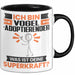 Vogel-Adoptierender Tasse Geschenk für Vogel-Adoptierender Geburtstag Lustiger Spruch Kaffee-Becher Was Ist Deine Superkraft Schwarz Trendation