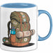 Rucksackreisender Tasse Geschenkidee für Wanderpfad Fans Blau Trendation