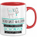 Tierkunst-Malerin Weil Es Keinen Schöneren Beruf Gibt Tasse Geschenk für Eine Tierkunst-Malerin Lustig Rot Trendation