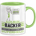 Bäcker Geschenk Tasse Ich Bin Bäcker Aber Sag Doch Einfach Superheld Lustige Geschenkdiee für Bäcker Kaffee-Becher Grün Trendation