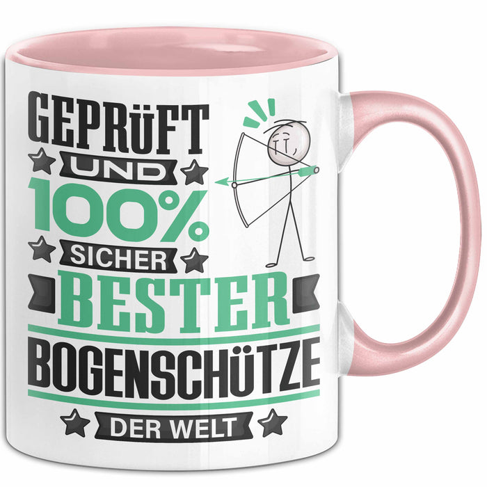 Bogenschütze Geschenk Lustiger Spruch für Bogenschütze Geschenkidee Bester Bogenschütze Der Welt Rosa Trendation