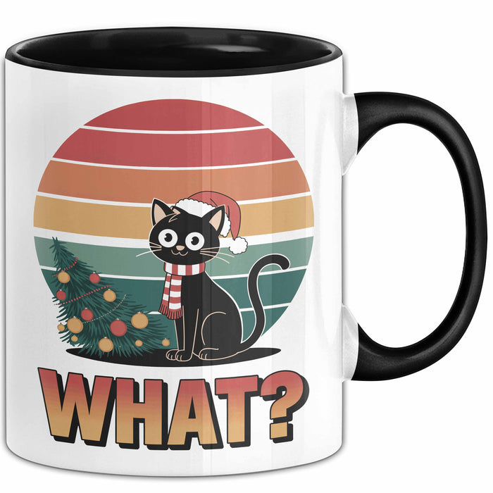 Schwarze Katze Weihnachtsfeier Tasse Geschenk Lustige Geschenkidee Spruch Was Trendation