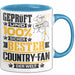 Country-Fan Geschenk Lustiger Spruch für Country-Fan Geschenkidee Bester Country-Fan Der Welt Blau Trendation
