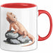 Reptil Bartagame Tasse Geschenk Lustige Geschenkidee Spruch Rot Trendation