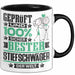 Stiefschwäger Geschenk Lustiger Spruch für Stiefschwäger Geschenkidee Bester Stiefschwäger Der Welt Schwarz Trendation