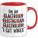 Elektriker Tasse Geschenk Im An Electrician I Cut Wires Geschenkidee Beruf Rot Trendation
