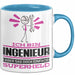 Ingenieur Geschenk Tasse Ich Bin Ingenieur Aber Sag Doch Einfach Superheld Lustige Geschenkdiee für Ingenieur Kaffee-Becher Blau Trendation