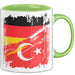 Türkei Deutschland Flagge Halb Deutscher Halb Türke Fußball Germany 2025 Europa Turkey Grün Trendation