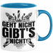 Handwerker Geschenk Tasse Geht Nicht Gibts Nicht Handwerk Hausmeister Geschenkidee Spruch Kaffee-Becher Blau Trendation