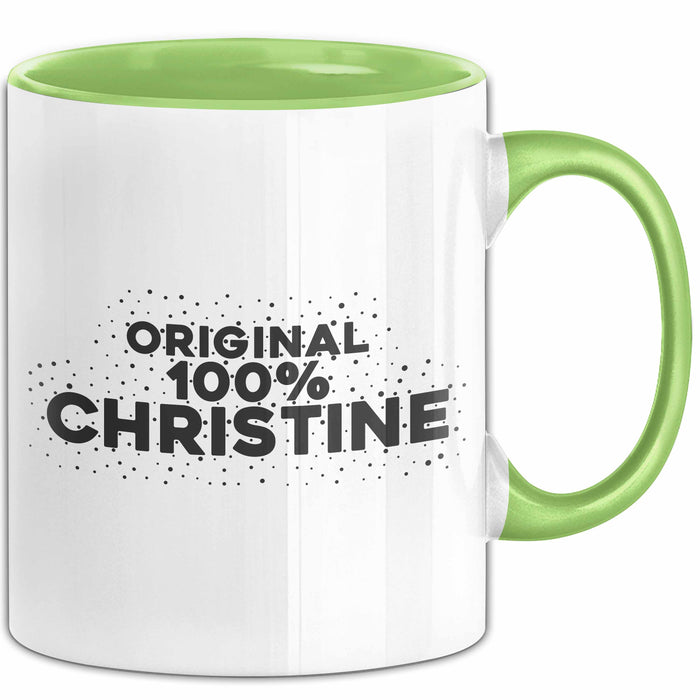 Christine Tasse Original 100% Christine Geschenk Grün Trendation