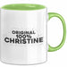 Christine Tasse Original 100% Christine Geschenk Grün Trendation