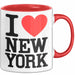 New York City USA Tasse Geschenk Lustige Geschenkidee Spruch Ich Liebe New York Rot Trendation
