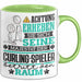 Curling-Spieler Geschenk Tasse Lustiger Spruch Erheben Sie Sich Der Curling-Spieler Betritt den Raum Grün Trendation