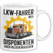 Lkw Fahrer Trucker Tasse Geschenk Lustige Geschenkidee Spruch Lkw Fahrer Weil Disponenten Auch Helden Brauchen Weiß Trendation