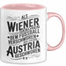 Österreich Wien Wienerisch Tasse Geschenk Lustige Geschenkidee Spruch Dem Fussball Verschworen Den Eid, Der Austria Geschworen Rosa Trendation
