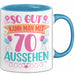 70er Geburtstag Tasse Geschenk Frauen So Gut Kann Man Mit 70 Aussehen Geschenkidee Geburtstag Blau Trendation