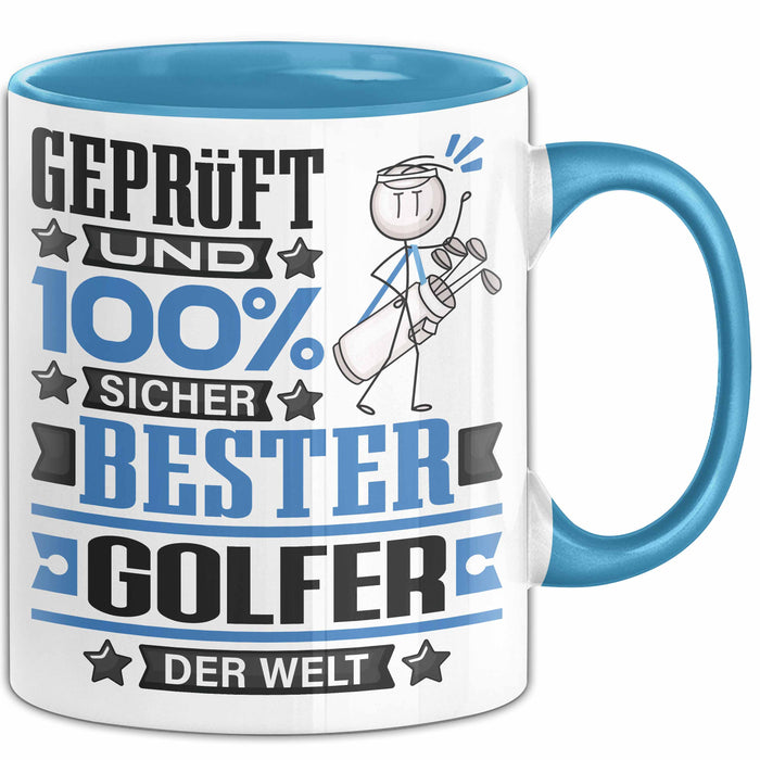 Golfer Geschenk Lustiger Spruch für Golfer Geschenkidee Bester Golfer Der Welt Blau Trendation