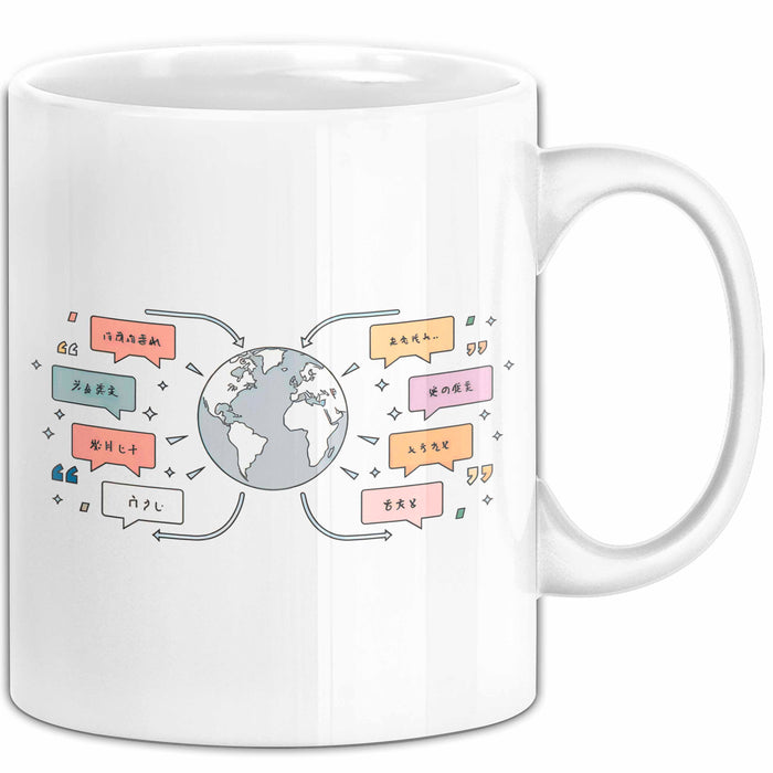 Übersetzer Tasse Geschenk Lustige Geschenkidee Spruch Für Sprach Experten Weiß Trendation