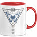Mystical Tasse Blackcraft Lineart Moon Schmetterling Hexerei Astrologie Tattoo Kaffee-Becher Tarot Rot Trendation