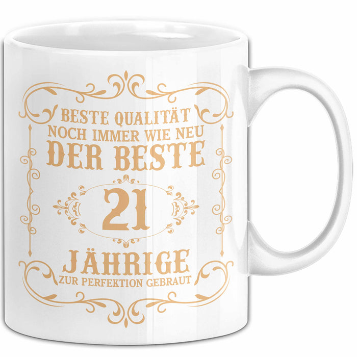 21er Geburtstag Geschenk Männer Vater Mann Noch Immer Der Beste 21-Jährige Zur Perfektion Gebraut Opa Weiß Trendation
