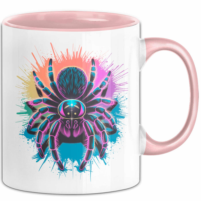 Spinne Vogelspinne Tier Tasse Geschenk Lustige Geschenkidee Spruch Rosa Trendation