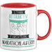 Marathonläuferin Tasse Geschenk Becher Stark Attraktiv Furchtlos Marathonläuferin Lustige Geschenkidee Rot Trendation