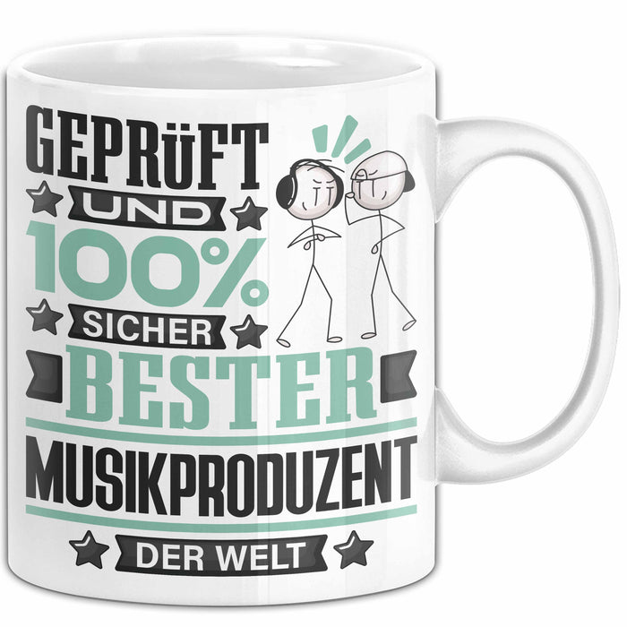 Musikproduzent Geschenk Lustiger Spruch für Musikproduzent Geschenkidee Bester Musikproduzent Der Welt Weiß Trendation