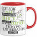 Trekking-Enthusiastin Geschenk Becher Tasse Gott Schuf Alle Menschen Gleich Nur Die Besten Durfeten Trekking-Enthusiastin Werden Geschenkidee Lustig Rot Trendation