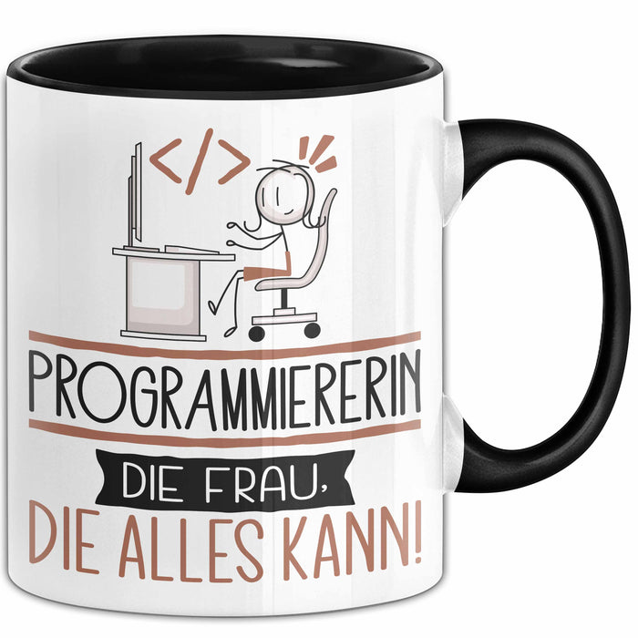 Programmiererin Geschenk Tasse Becher Die Frau Die Allen Kann Geschenkidee für eine Programmiererin Lustig Trendation