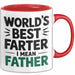 Vatertag Tasse Geschenk Worlds Best Farter I Mean Father Geschenkidee Papa Rot Trendation