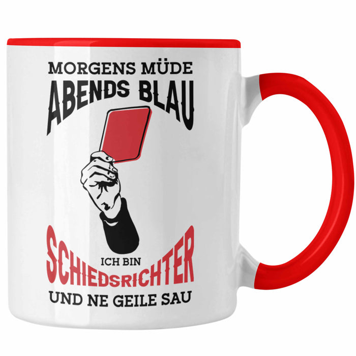 Schiedsrichter Tasse Geschenk für Schiedsrichter mit Spruch Rot Trendation