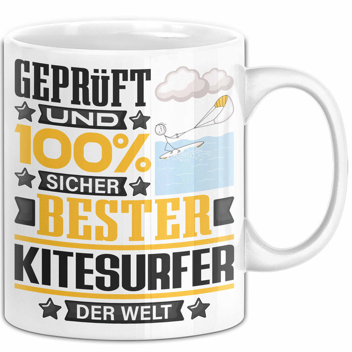 Kitesurfer Geschenk Lustiger Spruch für Kitesurfer Geschenkidee Bester Kitesurfer Der Welt Weiß Trendation